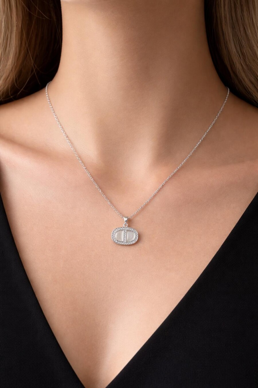 Gümüş Renk Çelik Kolye 98