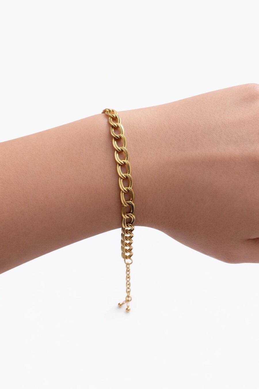 Gold Renk Çelik Zincir Bileklik 20